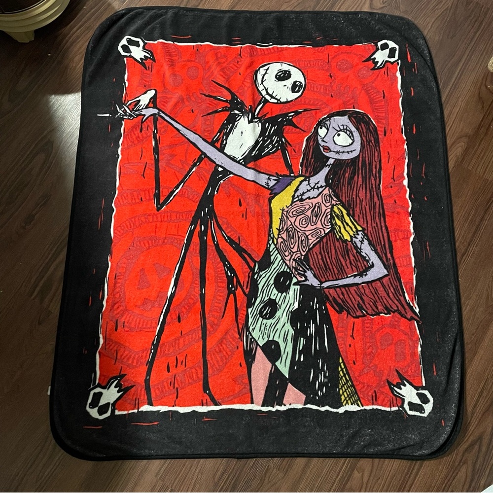 Disney Jack and Sally Nightmare Before Christmas Blanket